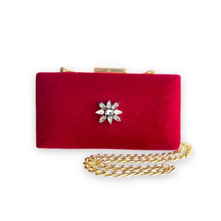 VERDA-BORDO KADİFE CLUTCH